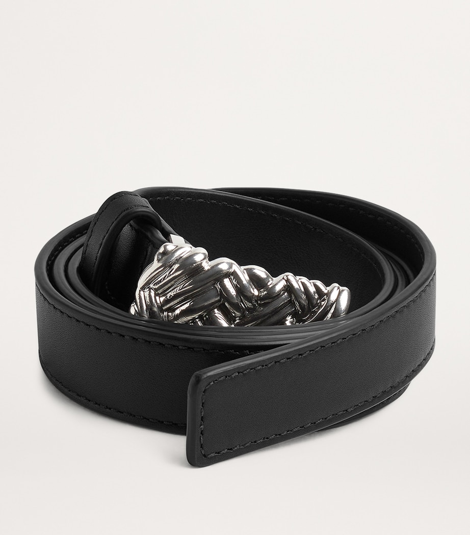 Leather Intreccio-Buckle Belt 8803 Image 2