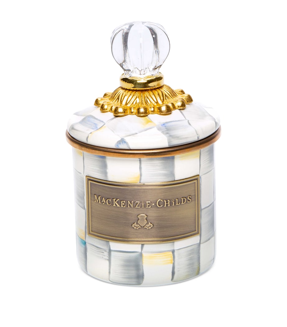 Mini Sterling Check Canister (15cm) SILVER Image 2