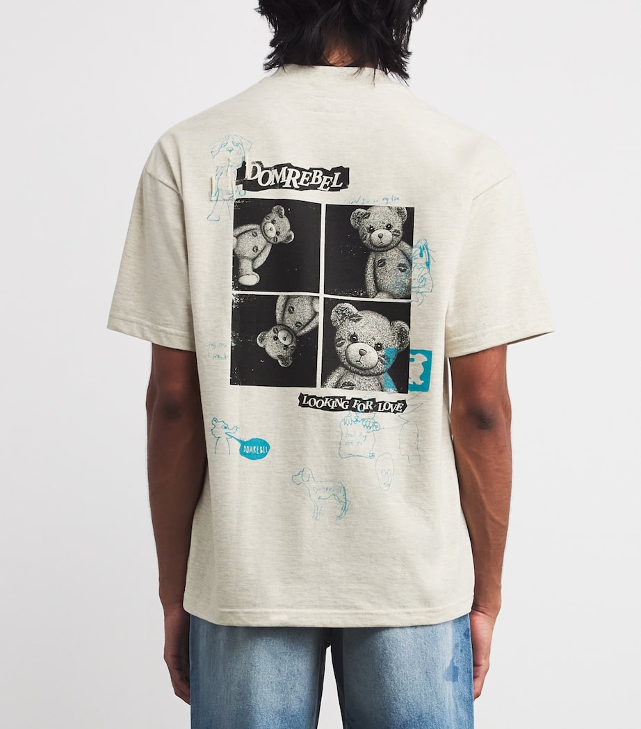 Cotton Scribble T-Shirt GREIGE Image 4
