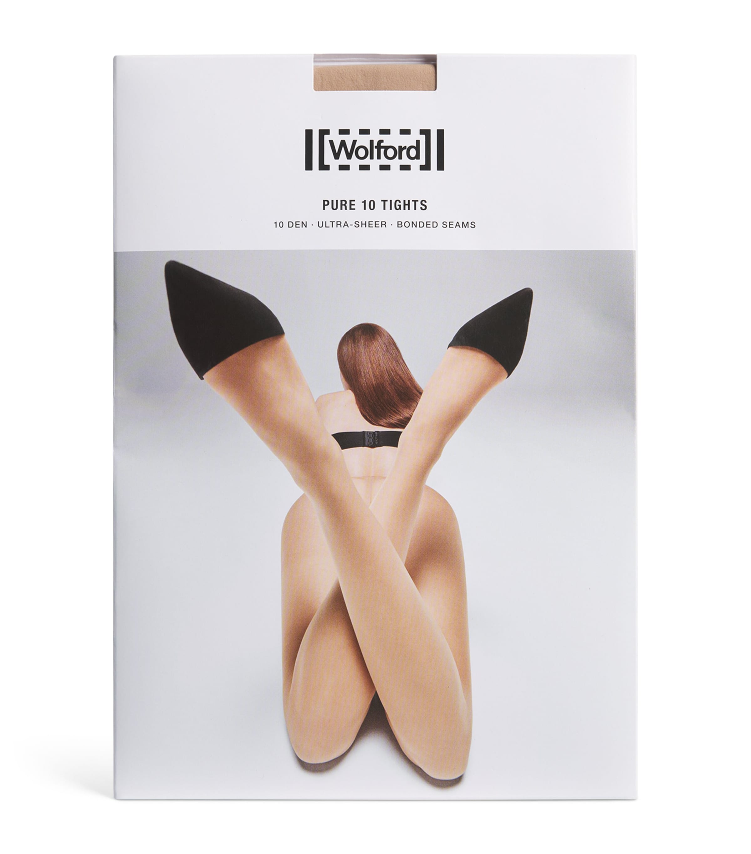 Wolford Womens Pure 10 Tights Fairly Light Image 1