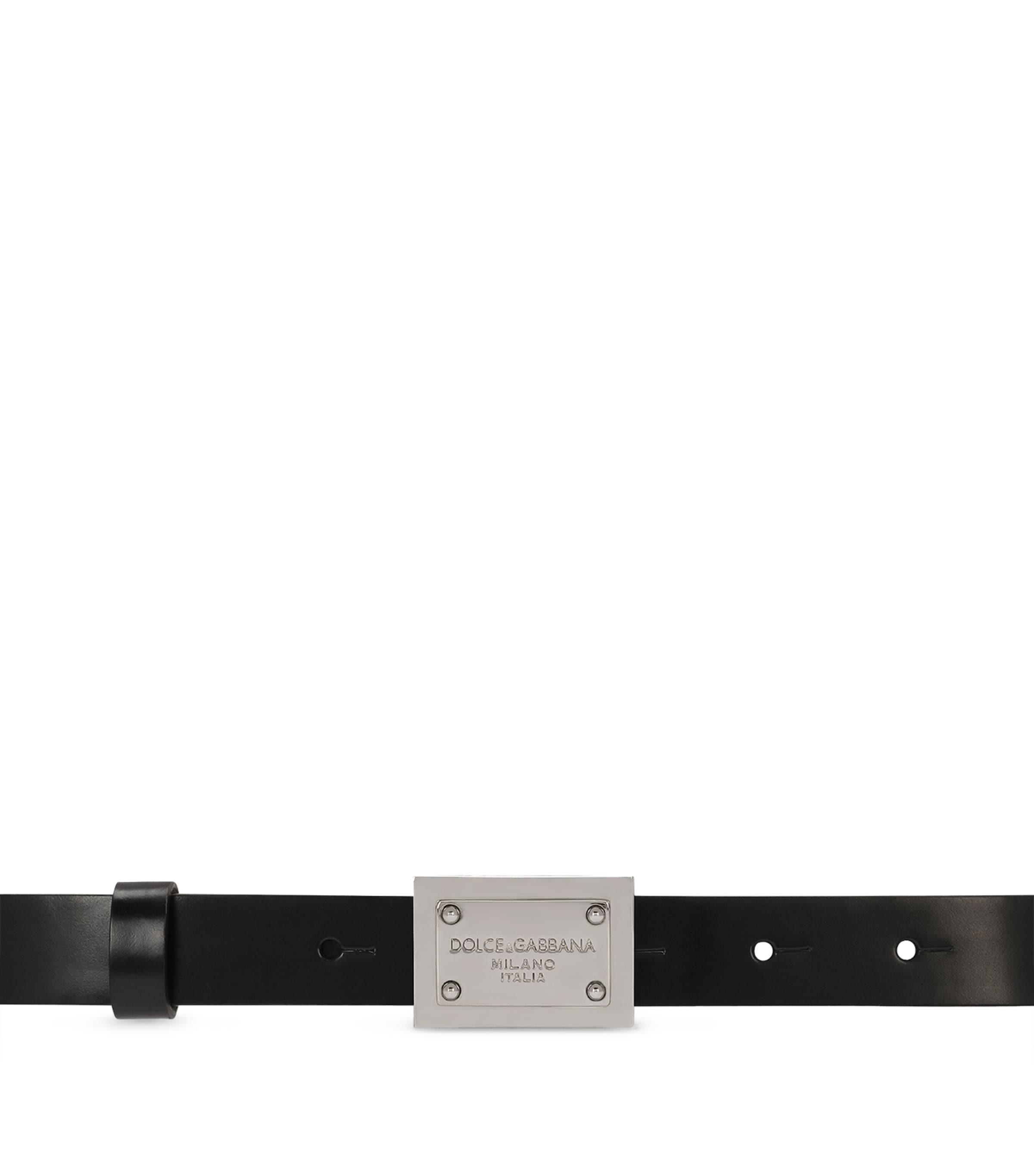 Dolce & Gabbana Kids' Logo Belt In Black