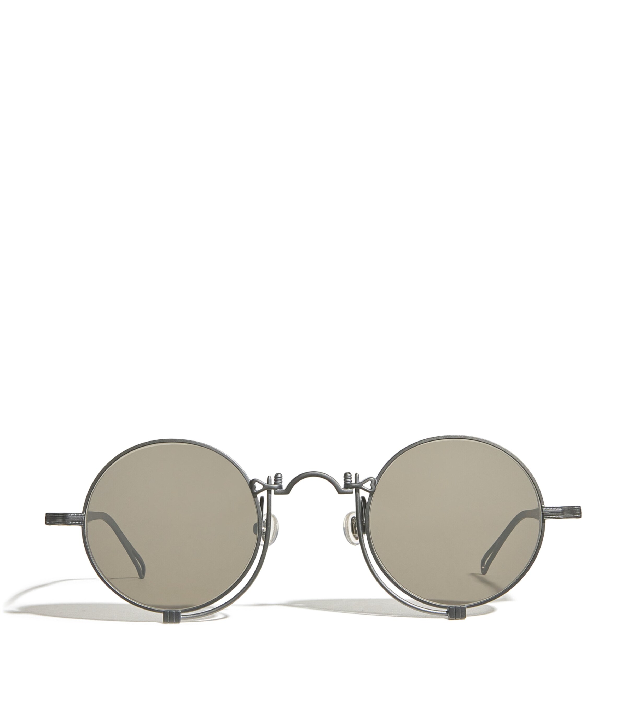 Titanium Round Sunglasses MATTE BLACK (PVD) Image 1