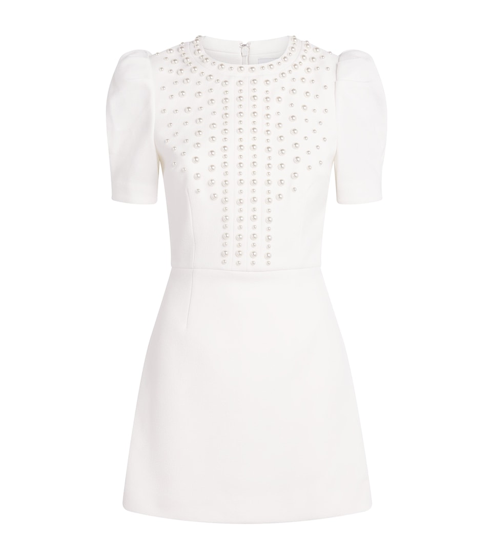 Rebecca Vallance Embellished Mini Dress Ivory
