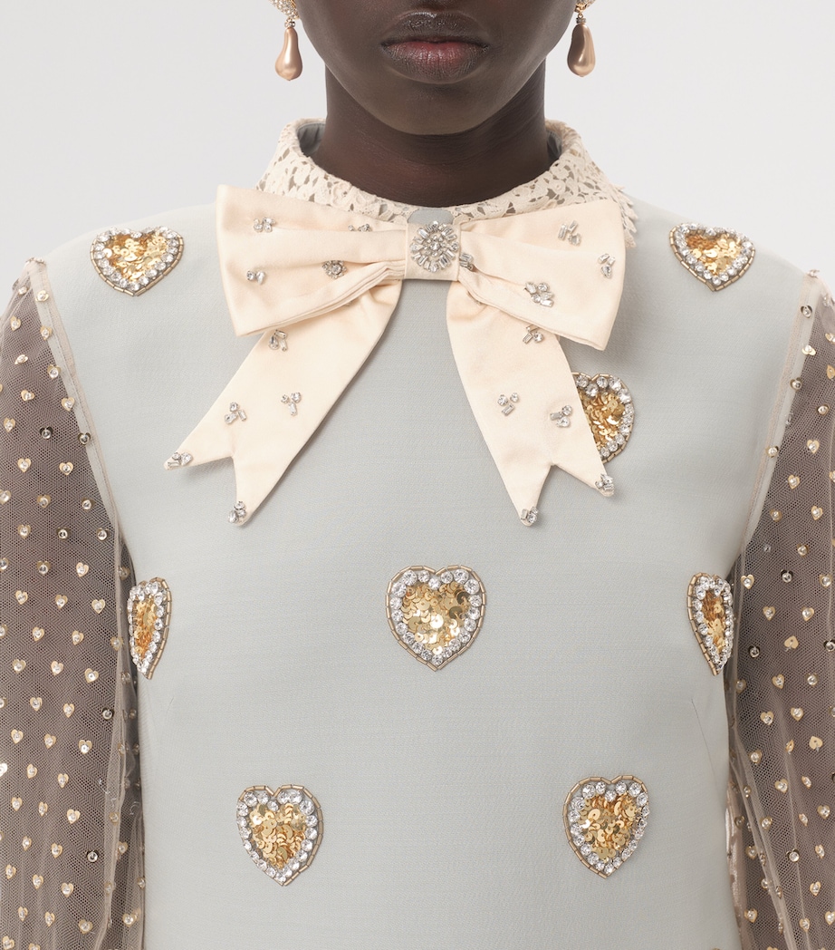 Valentino Blue Wool-Silk Embroidered Mini Dress | Harrods US Valentino Blue Wool-Silk Embroidered Mini Dress | Harrods US