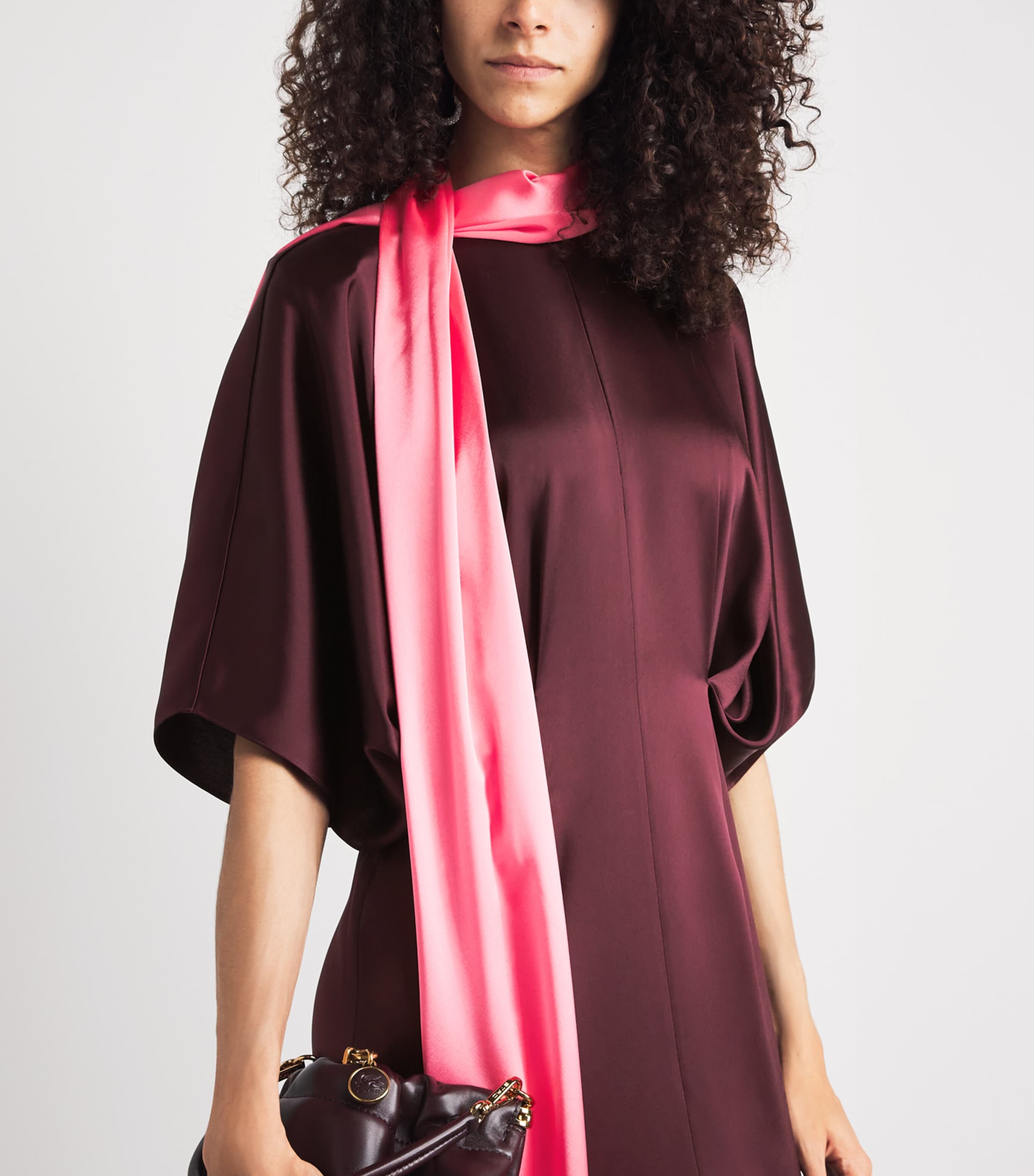Roksanda Womens Satin Sami Scarf Maxi Dress Calliope/peau Image 3