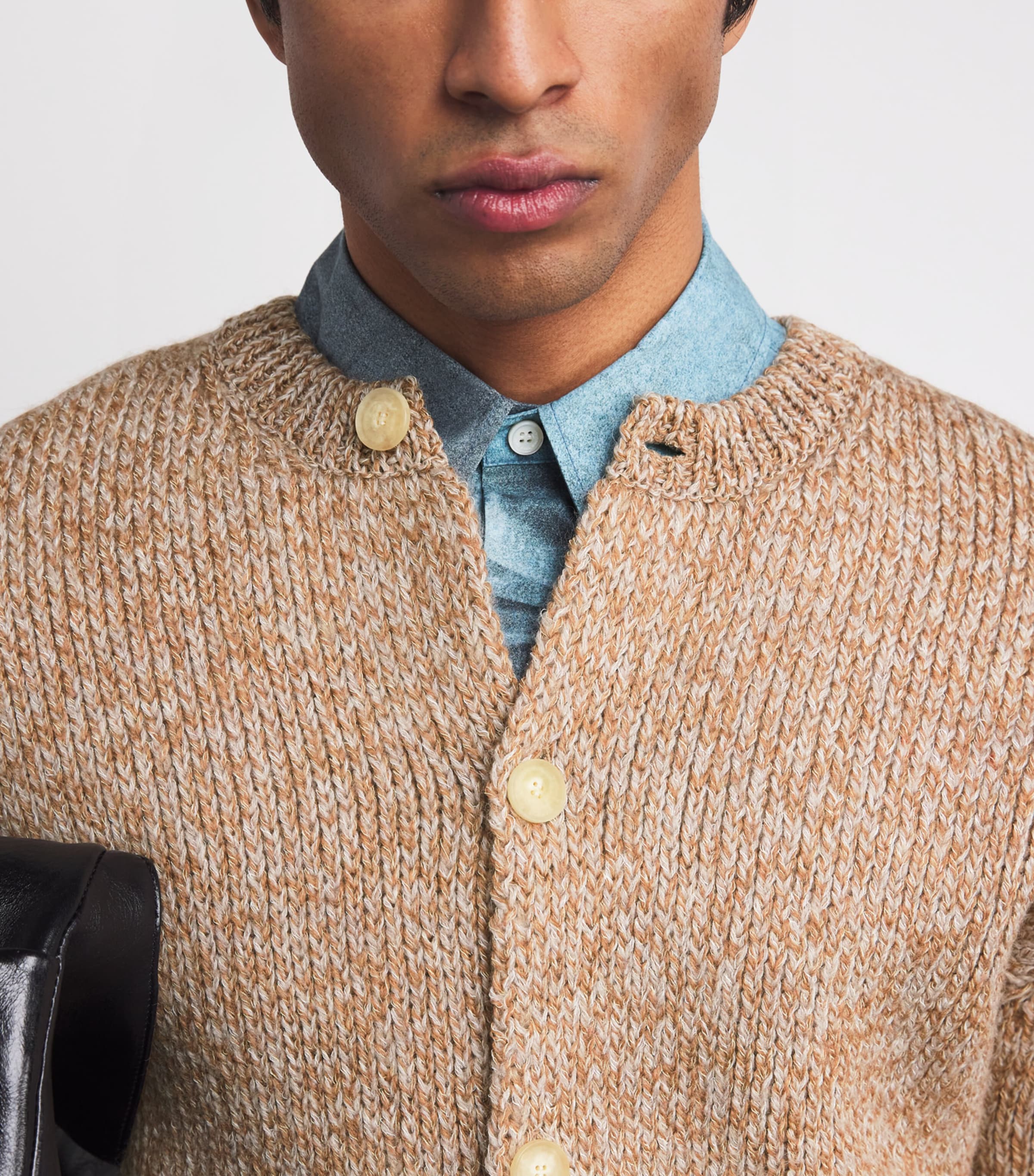 Wool-Alpaca Double-Faced Cardigan BEIGE Image 6