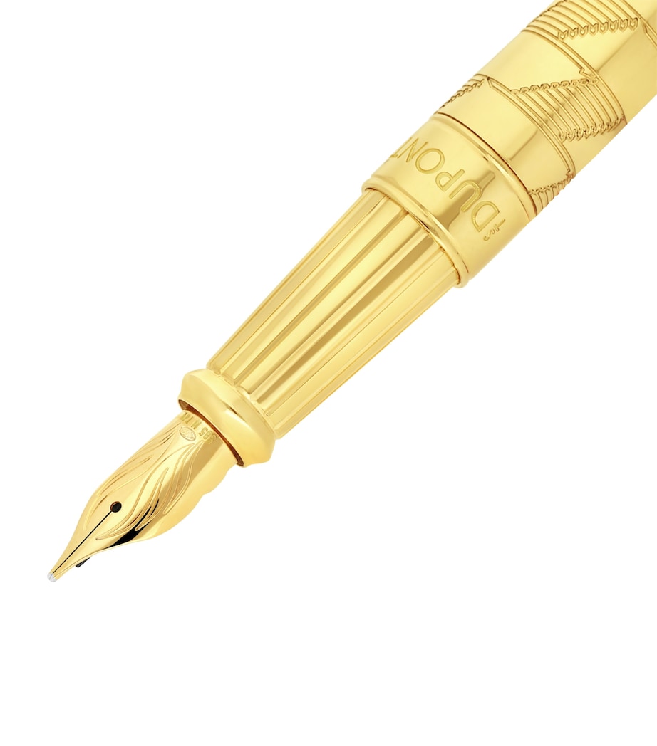 Large Line D Eternity Monogram 1872 Fountain Pen GOLD Image 3