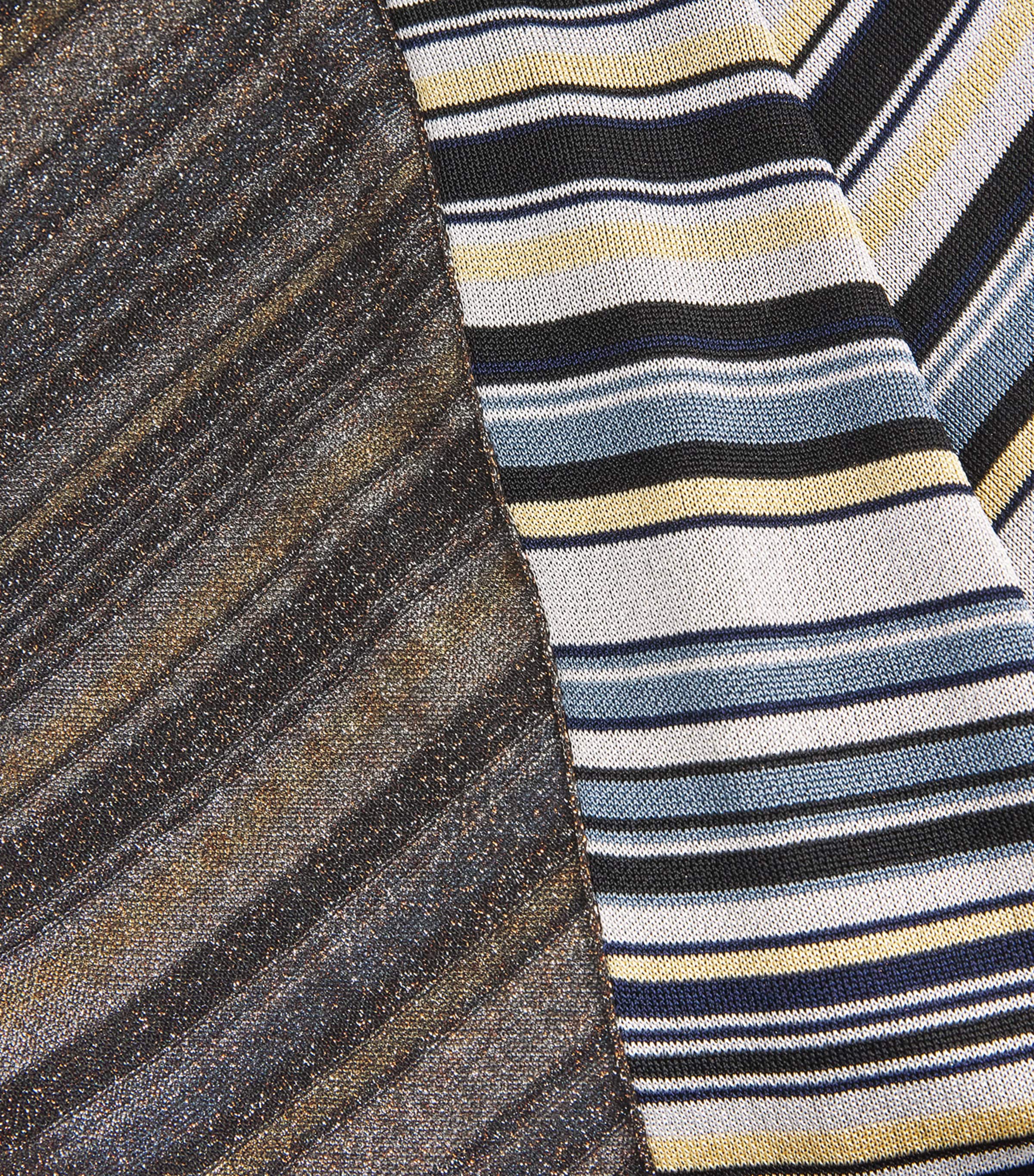 Missoni Womens Lamé Stripe Maxi Skirt Smsml Gold/ Light Image 6