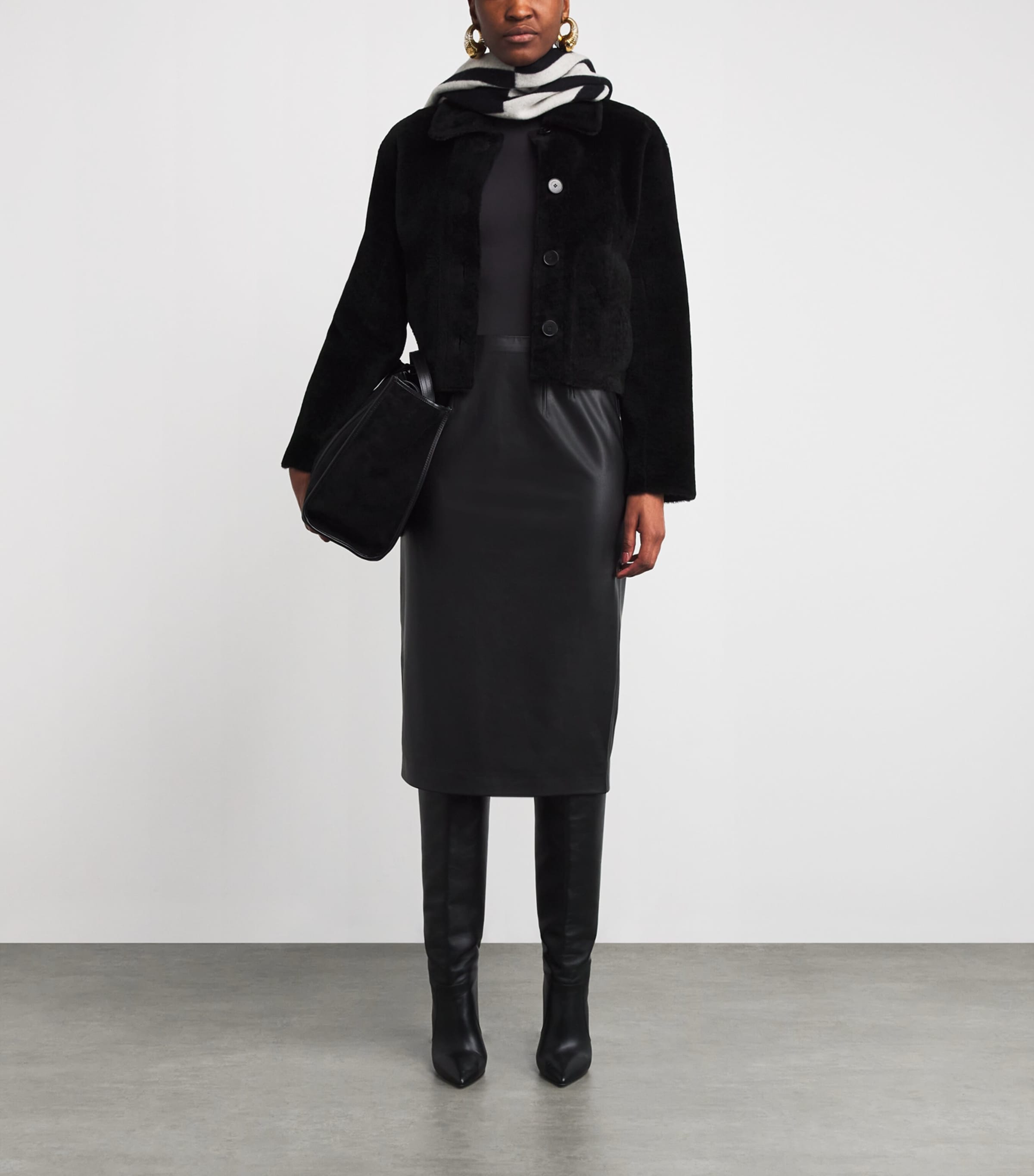 Shearling Reversible Alloway Jacket BLACK Image 2