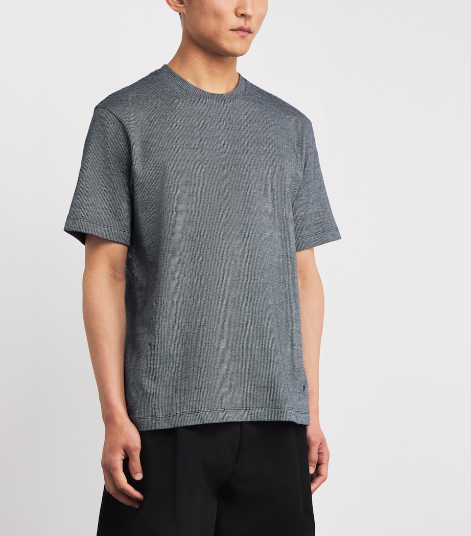 Cotton Mélange-Effect T-Shirt F0024 Image 3