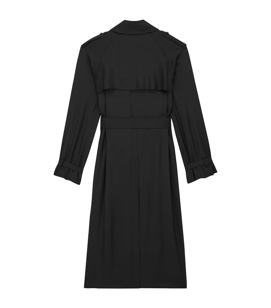 Saint Laurent Womens Silk Trench Coat Image 4