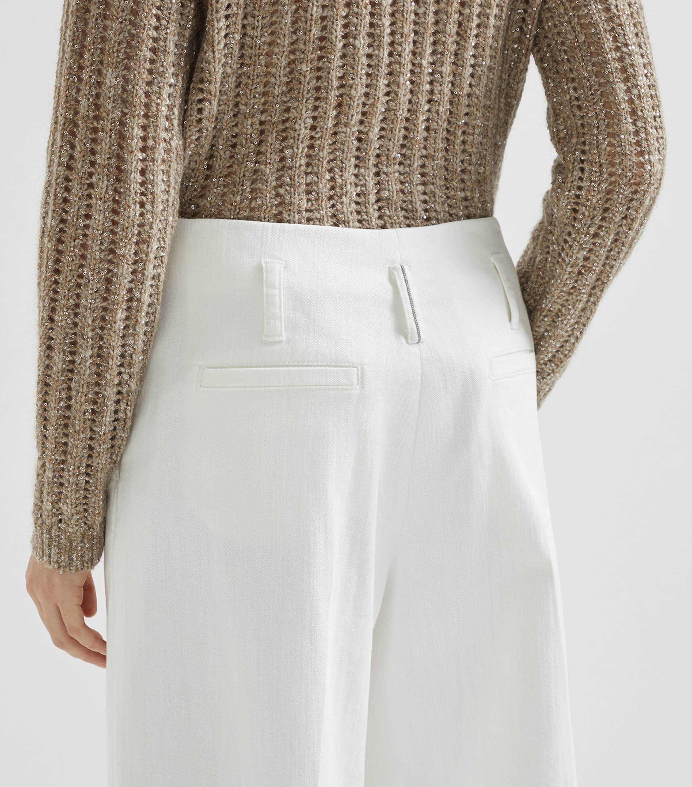 Stretch Cotton Flared Sartorial Trousers C600 Image 5