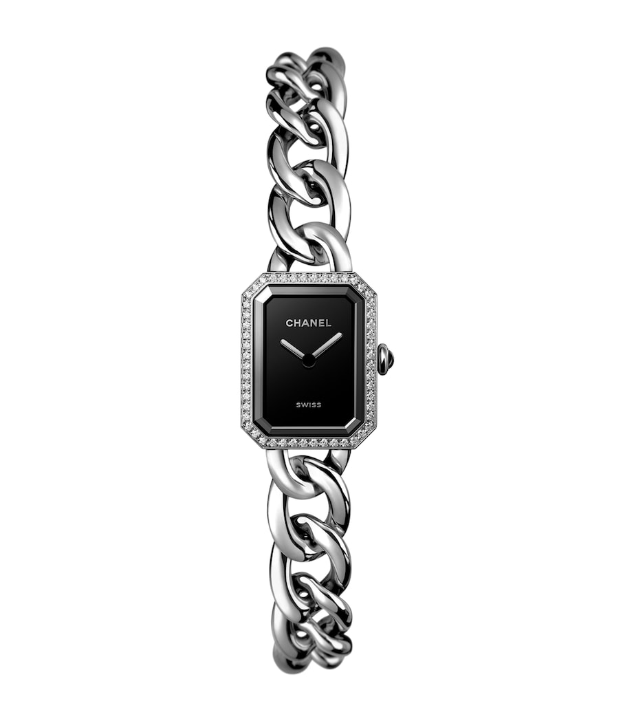 Stainless Steel Première Gourmette Chain Watch 19.7mm BLACK Image 1
