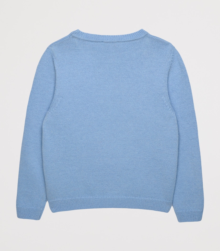 Cotton Carousel Sweater (6-11 Years) BLUE Image 2