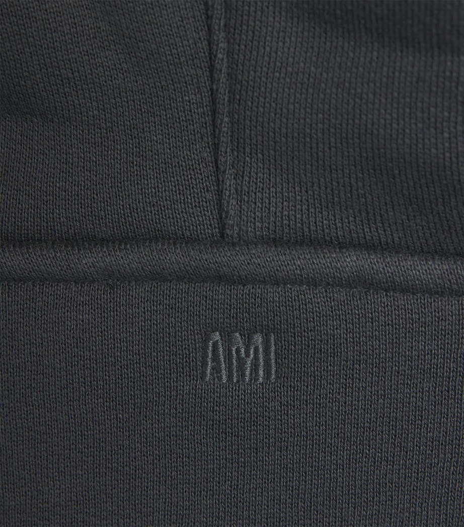 Cotton-Blend Ami de Coeur Hoodie 020 - ANTHRACITE Image 5