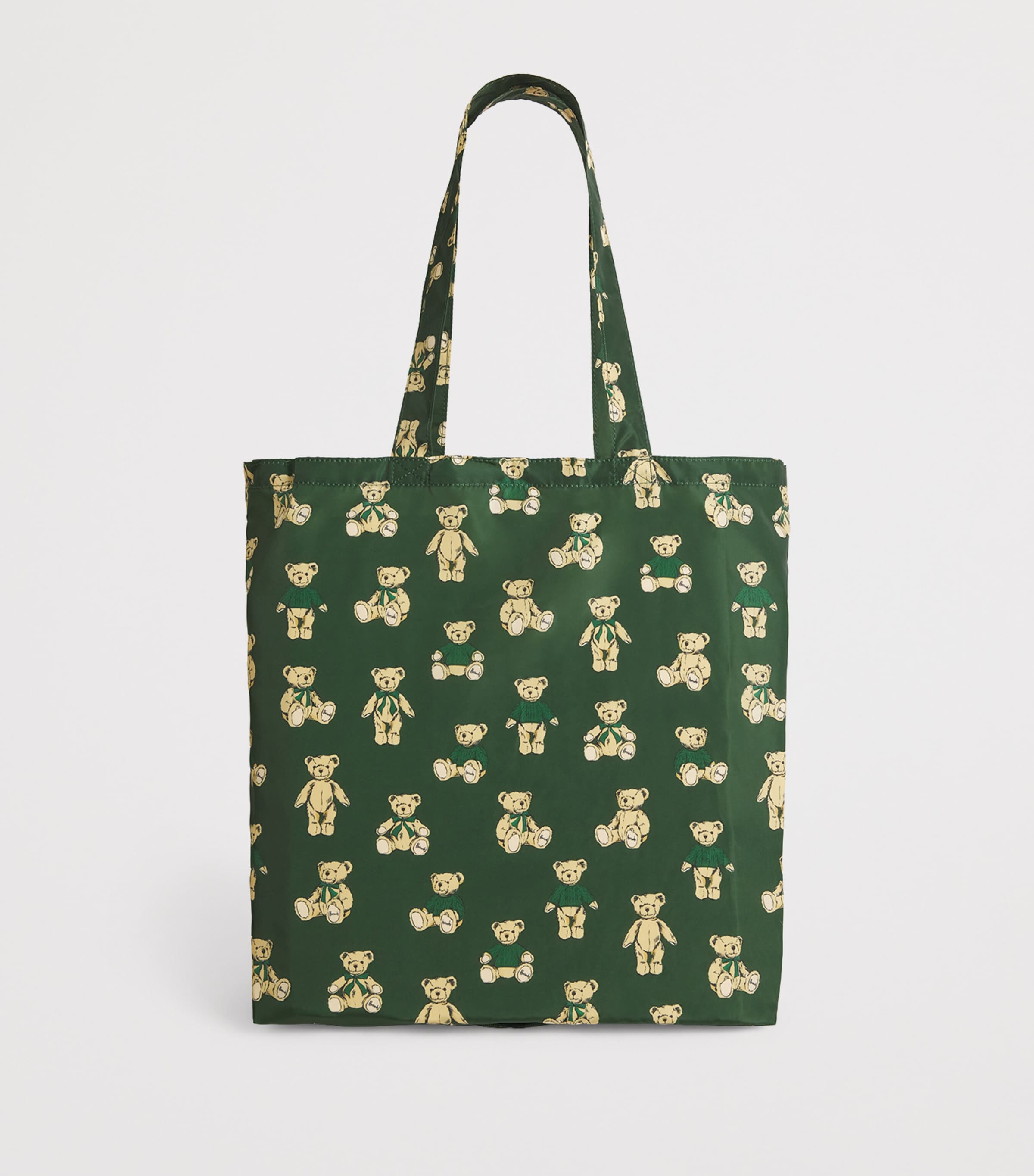 Harrods エコバッグ ダークグリーン クマ Harrods Green Henry Bear Pocket Shopper Bag | Harrods US