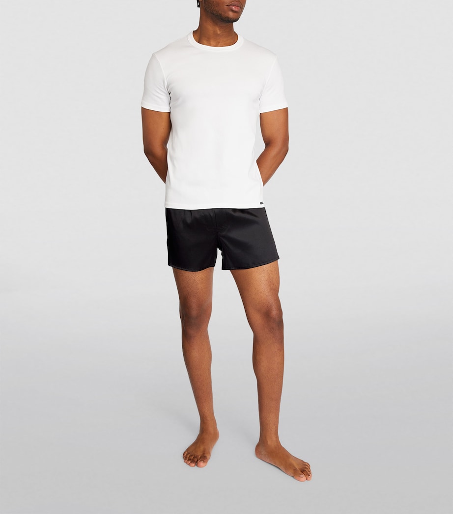 Stretch-Silk Boxer Shorts 002 BLACK Image 5