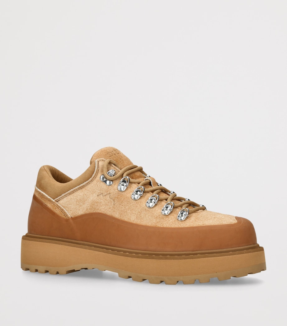Diemme Leather Cornaro Due Gomma Low-Top Boots Tan Image 3