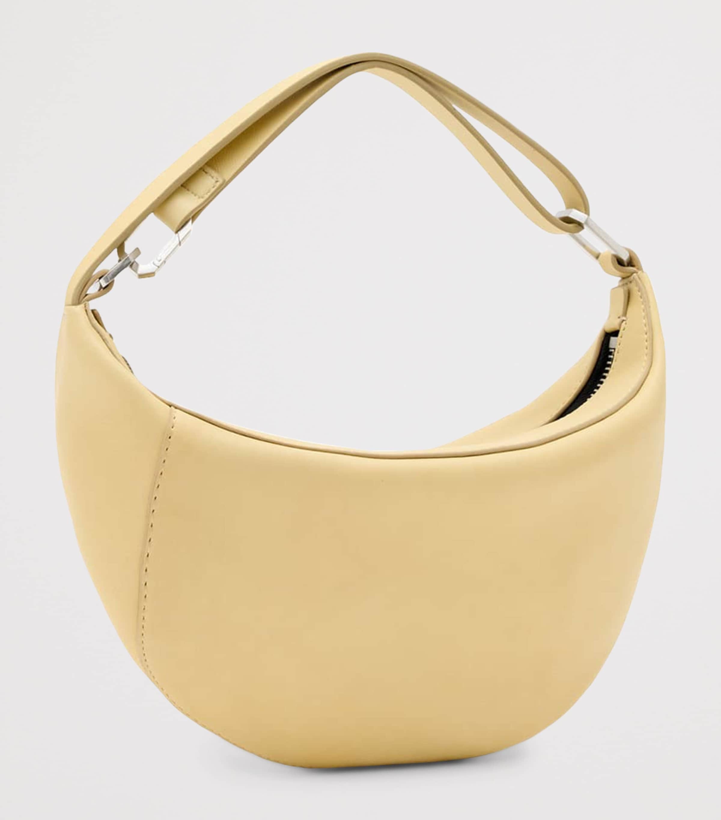 AllSaints Micro  Leather Luna Shoulder Bag Mellow Yellow Image 6