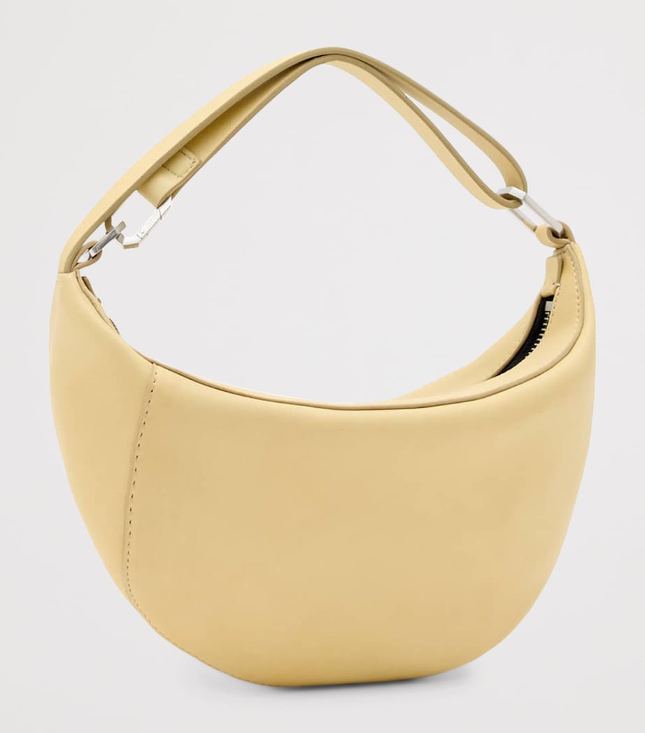 AllSaints Micro Leather Luna Shoulder Bag Mellow Yellow Image 6