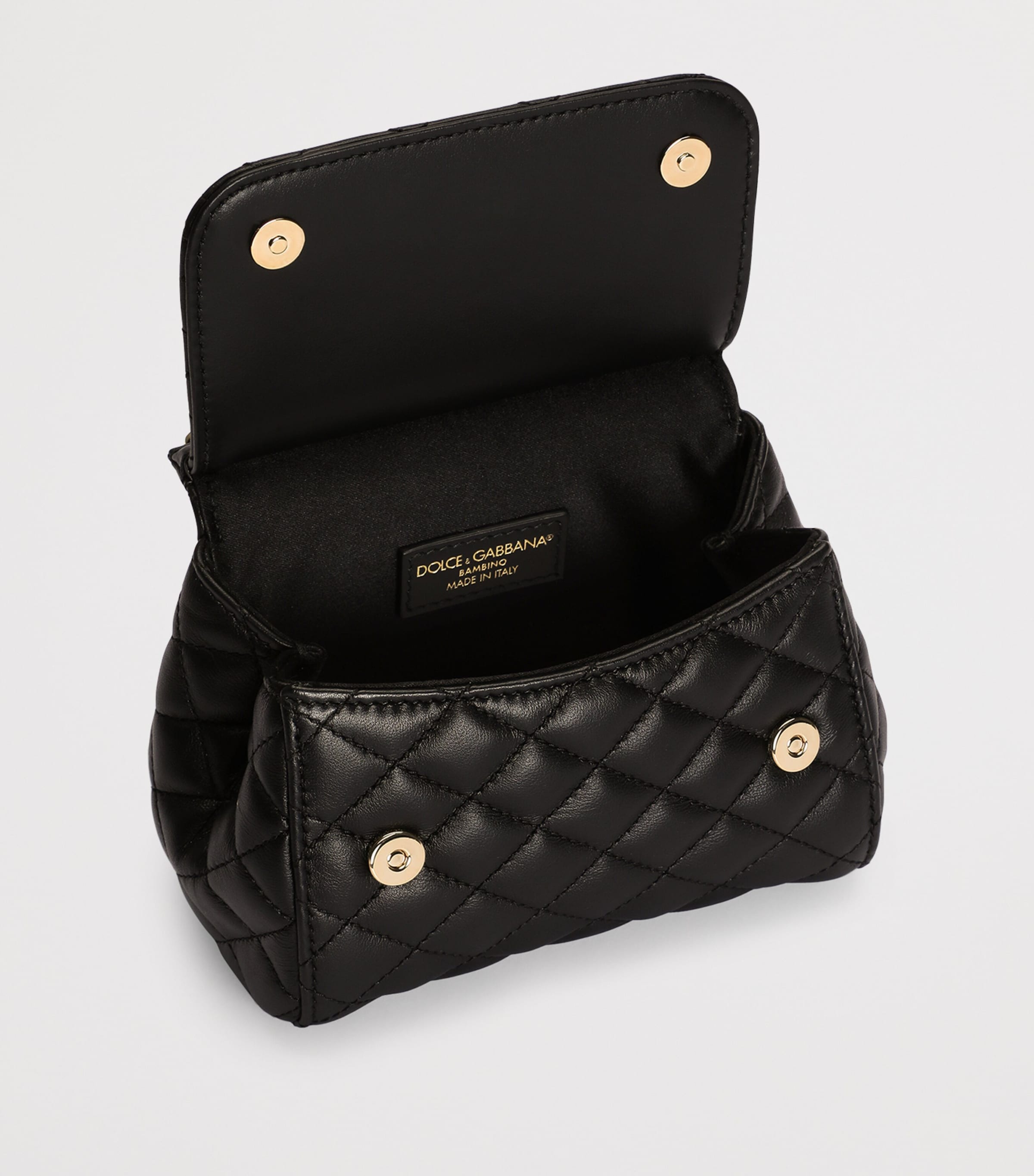 Dolce&Gabbana Kids Nappa Leather Quilted Sicily Shoulder Bag — photo 4