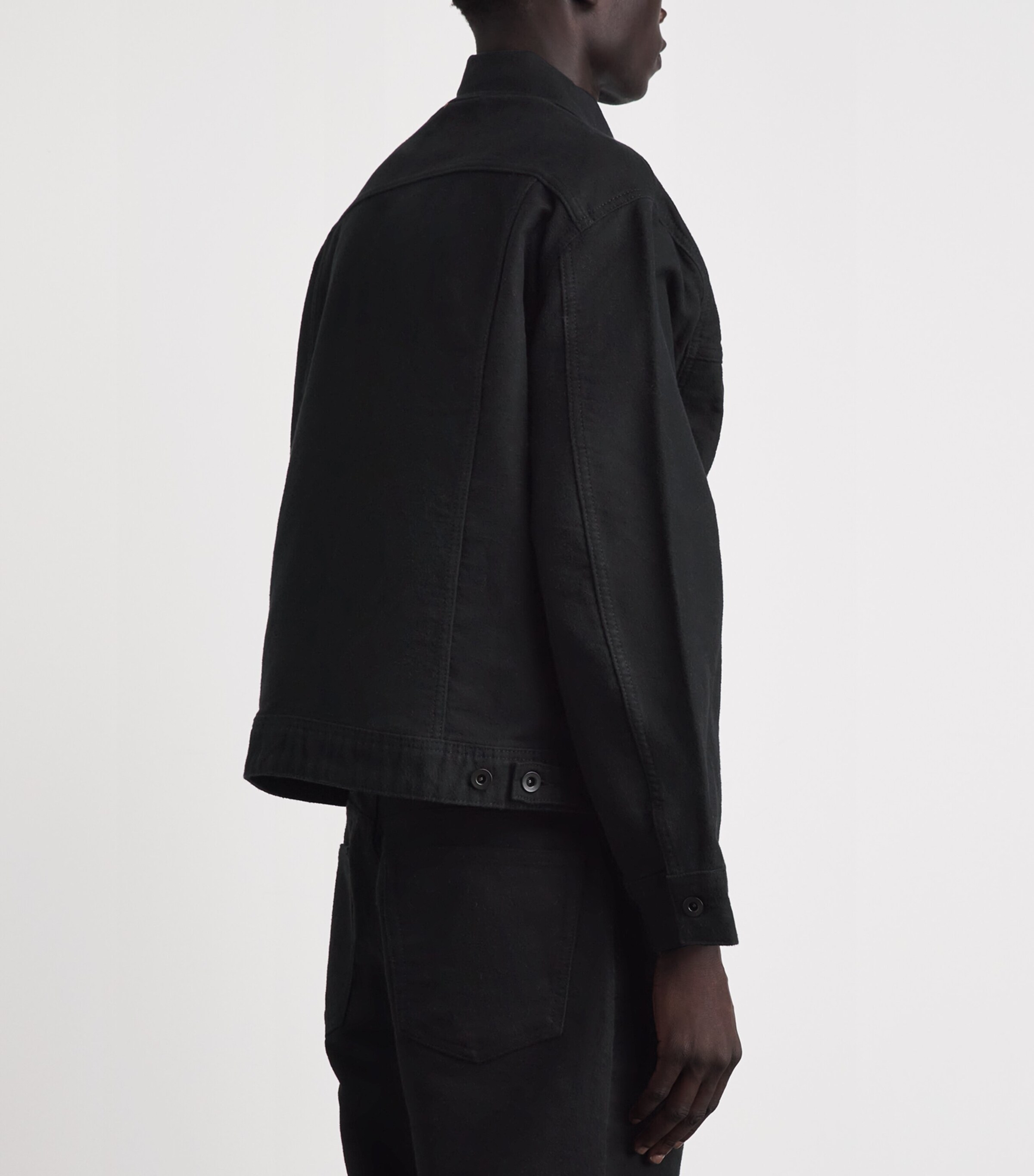 Studio Nicholson Mens Moleskin Derby Jacket Black Image 5