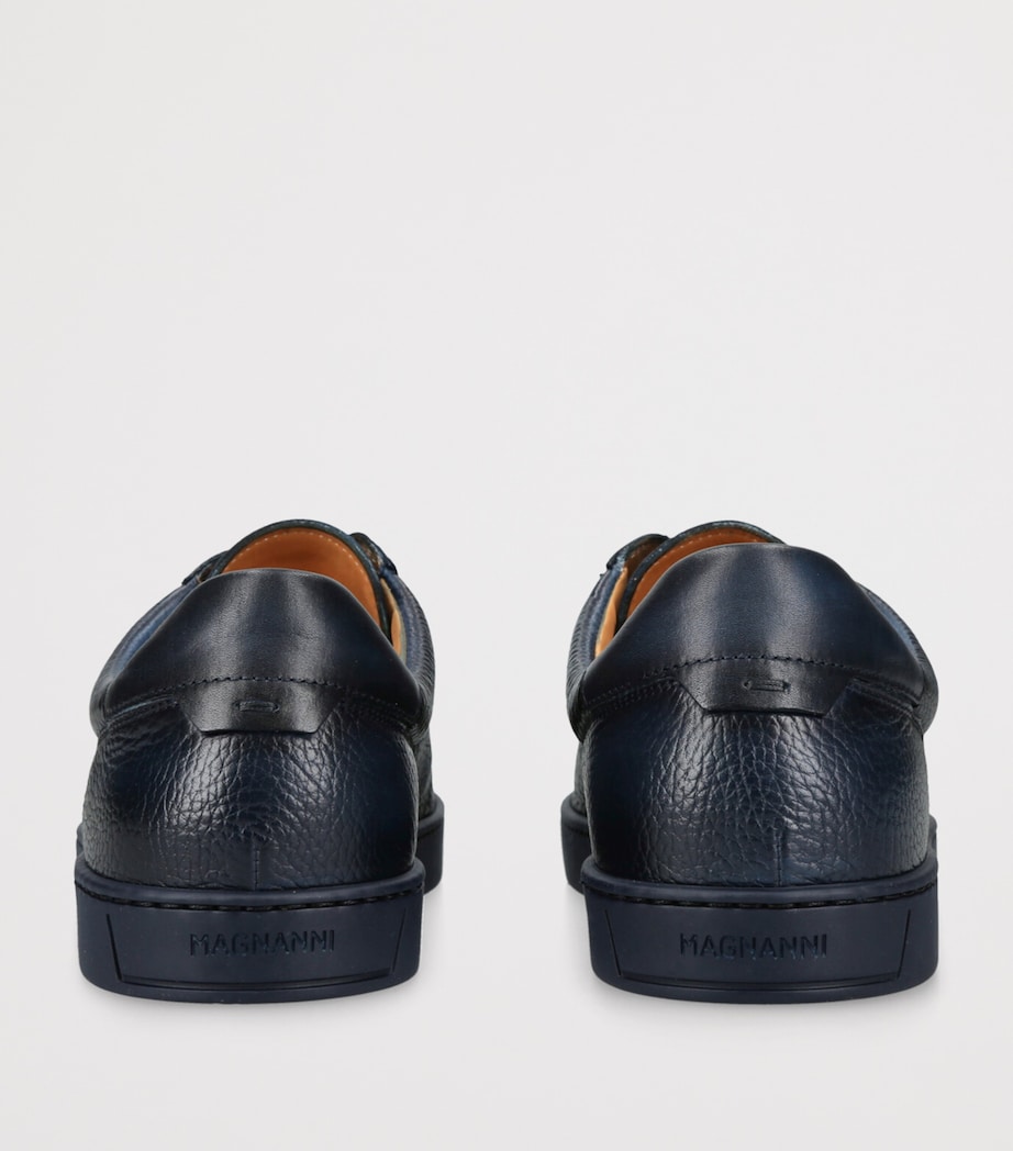 Leather Laceless Sneakers NAVY Image 2