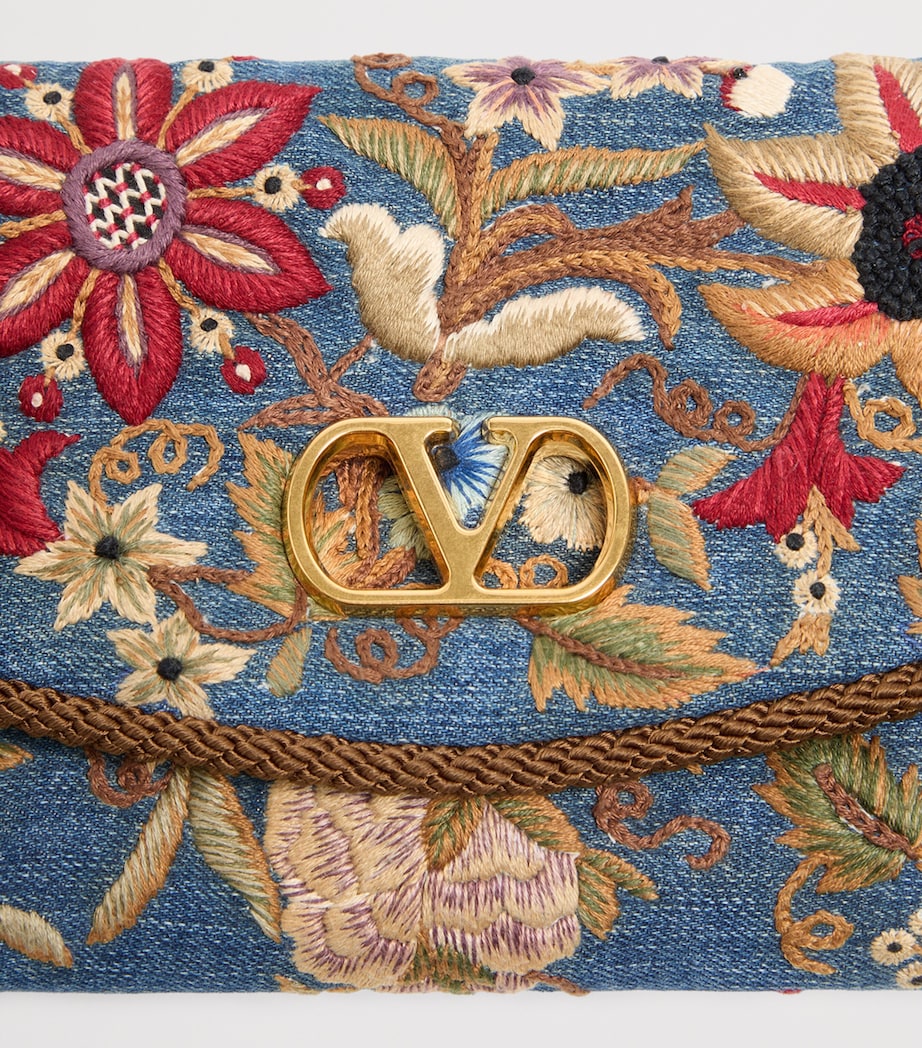 Valentino Garavani Embroidered DeVain Shoulder Bag Aqm Image 7