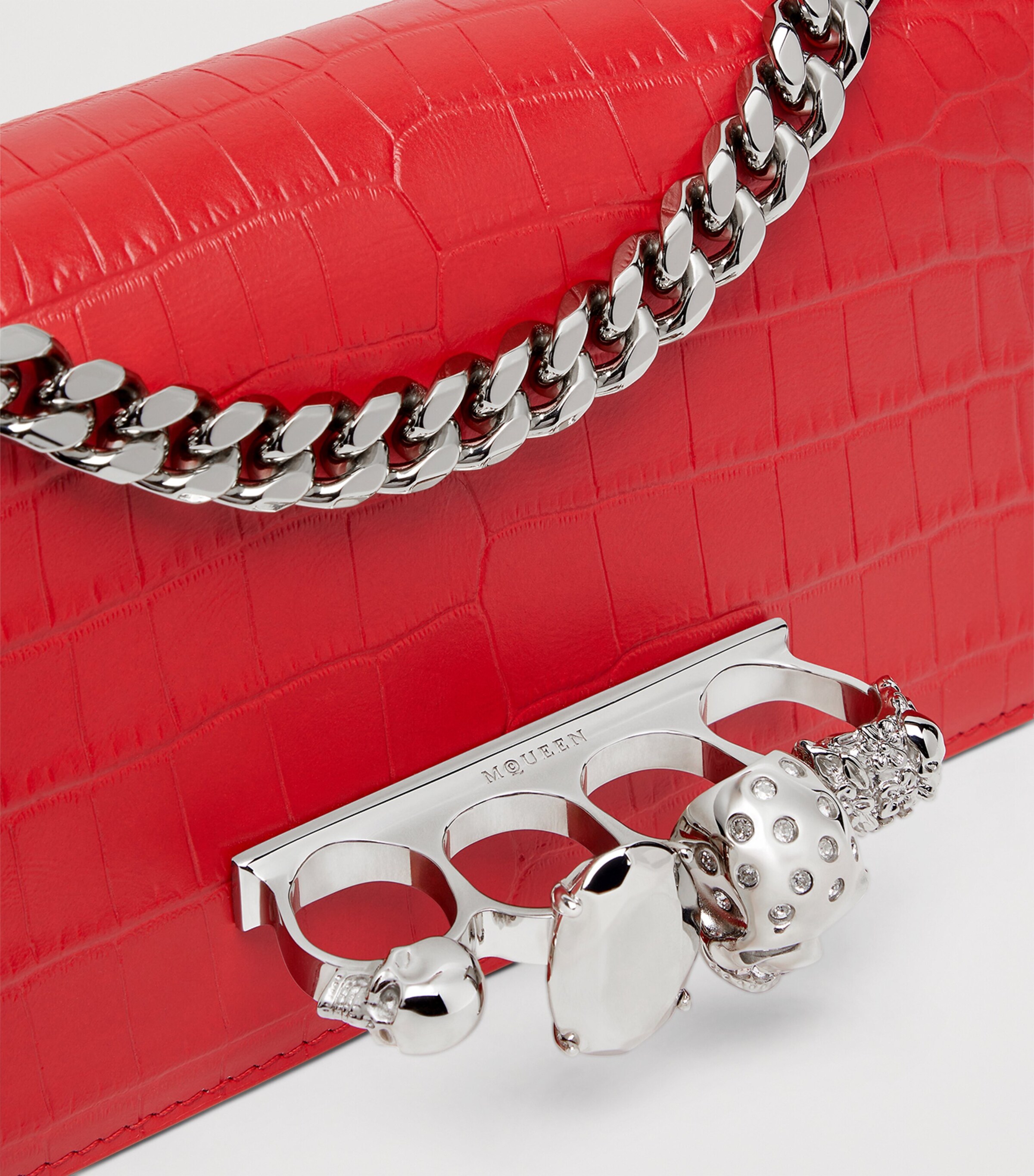 McQueen Mini Jewelled Knuckle Shoulder Bag Image 6