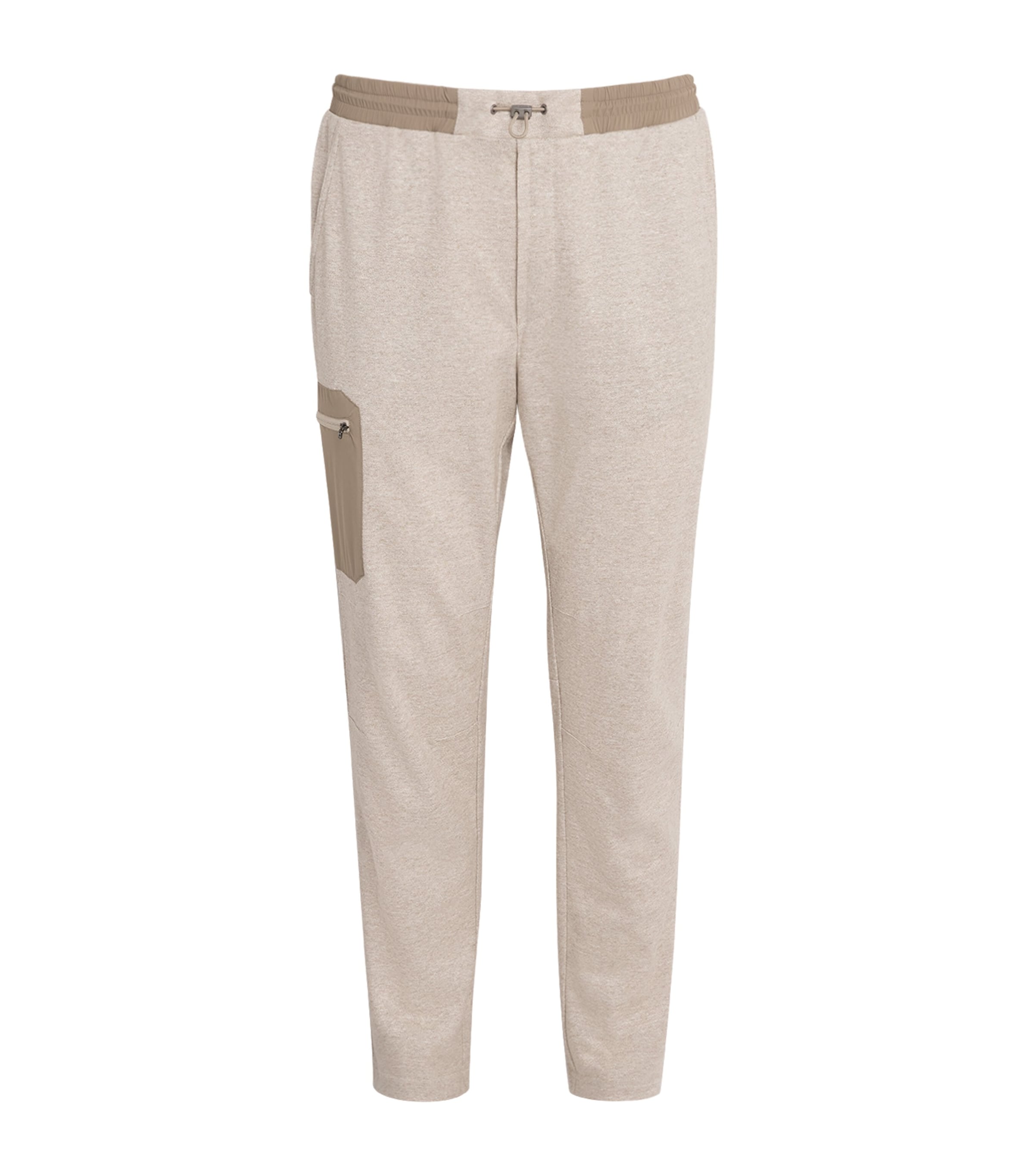 Linen-Cotton Straight Sweatpants X34 DRIFTWOOD Image 1