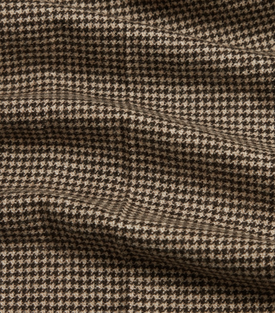 Cashmere Houndstooth Trousers 201BROWN Image 6
