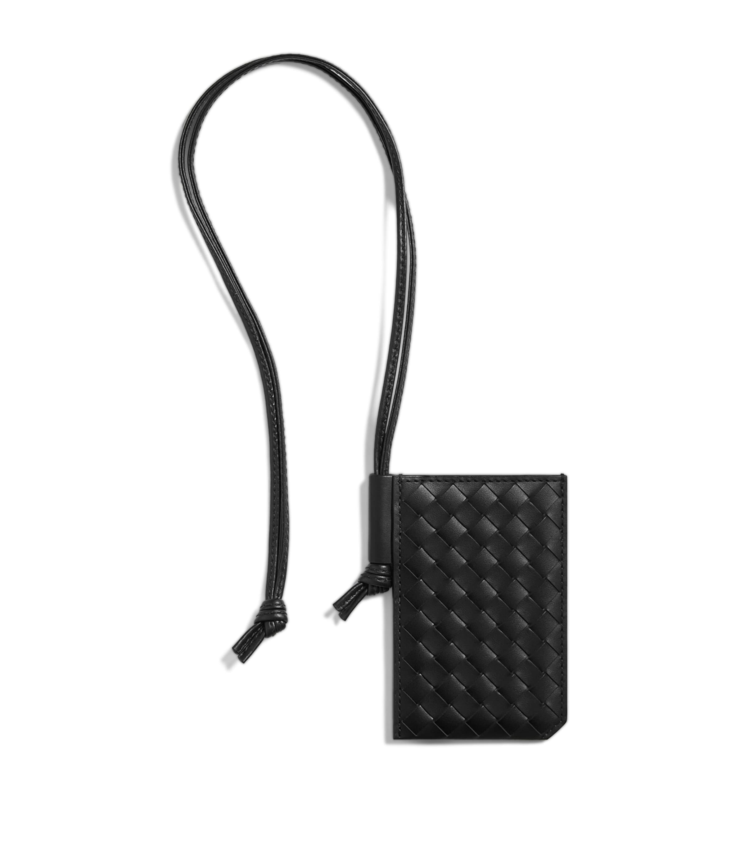 Bottega Veneta Leather Intrecciato Badge Holder Image 1
