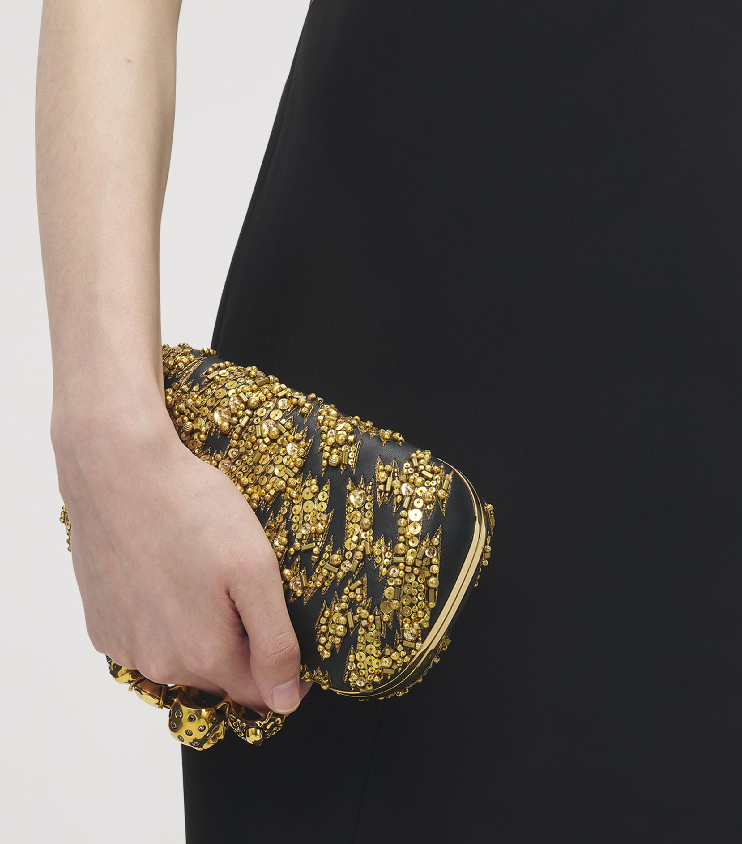 Embellished Skull Knuckle Clutch Bag 8500 Image 5