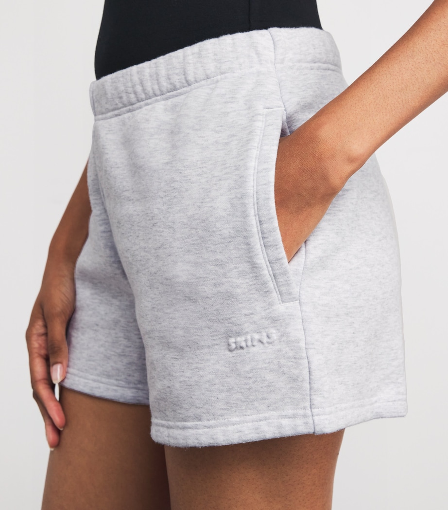 Cotton-Blend Fleece Classic Shorts LIGHT HEATHER GREY Image 6