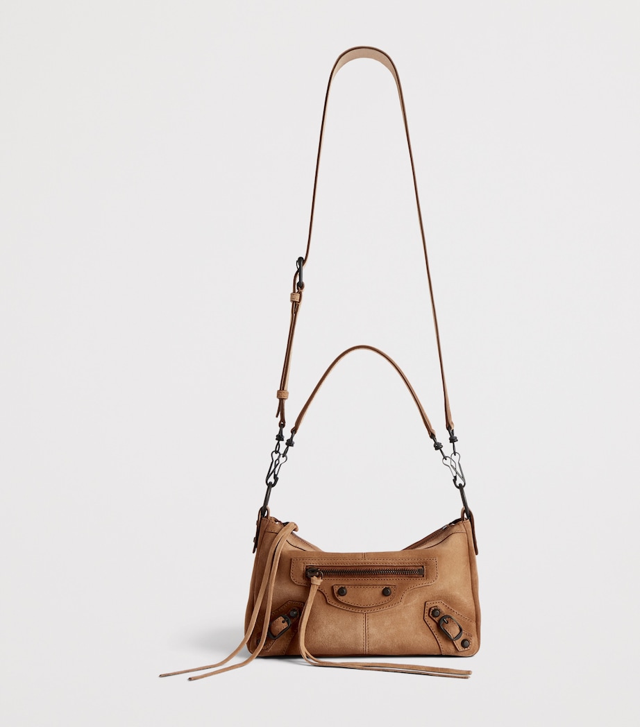 Balenciaga Mini Suede Le City Moto Shoulder Bag Image 2