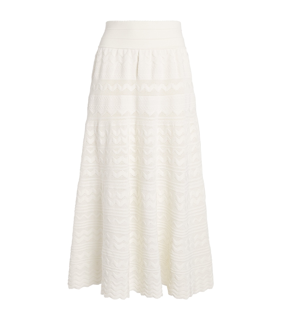 Molli Womens Cotton Crochet Midi Skirt Milk Image 1