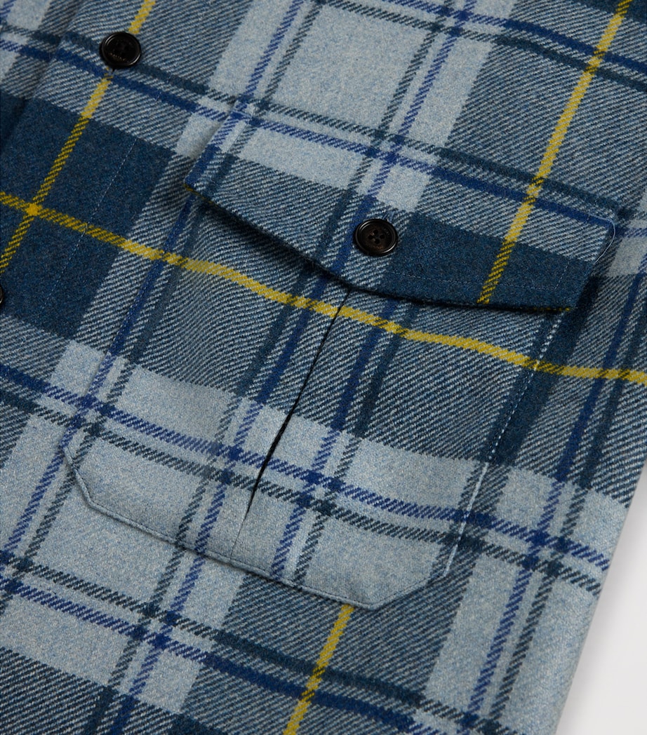 Dunhill Mens Cashmere Check Shirt Image 5