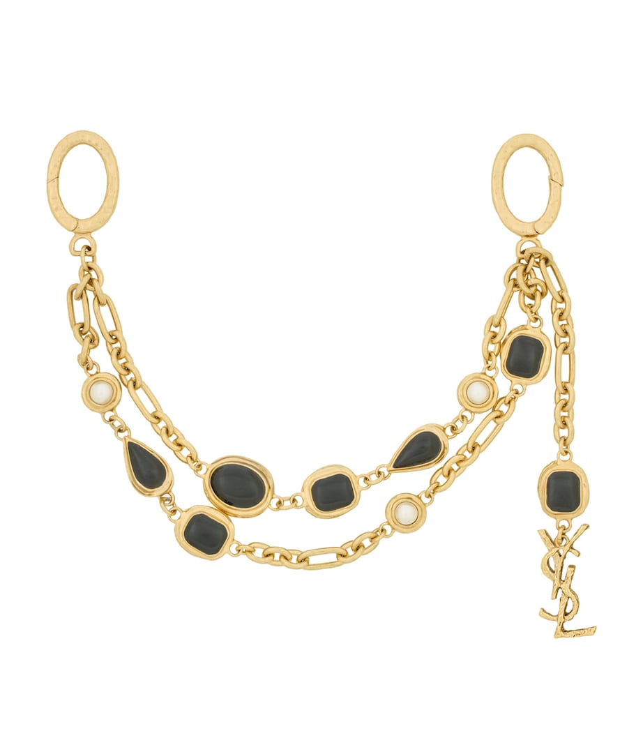 Saint Laurent Enamelled Cabochon Cassandre Bag Chain Image 1