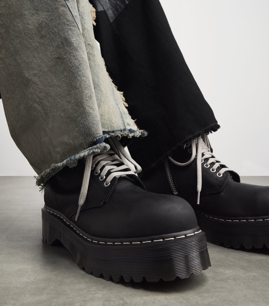 Rick Owens x Dr. Martens Leather Steel Toe Boots BLACK 09 Image 2