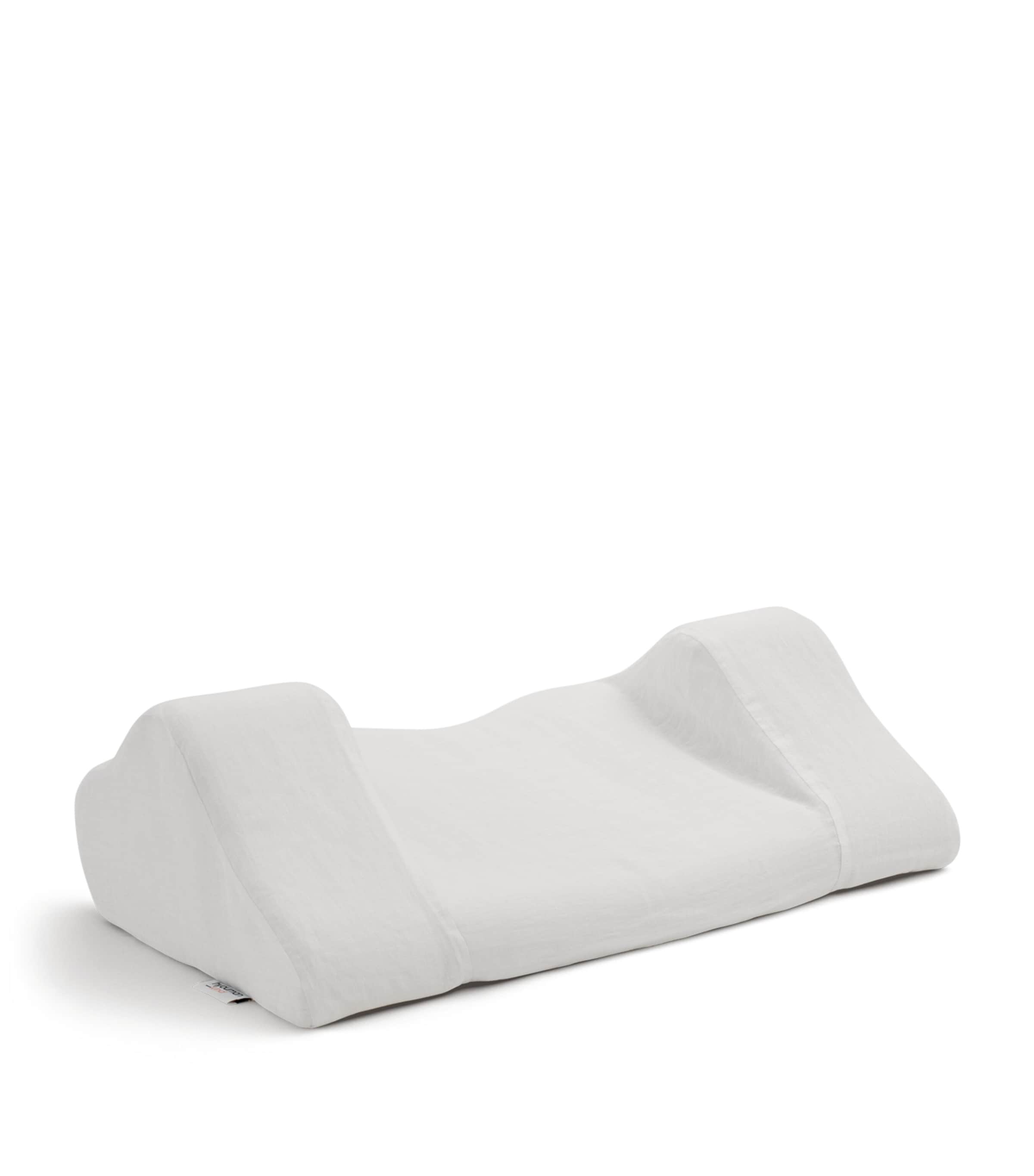 HYOUMANKIND Back Sleep Pillow with Linen Pillowcase (32cm x 57cm) White Image 3