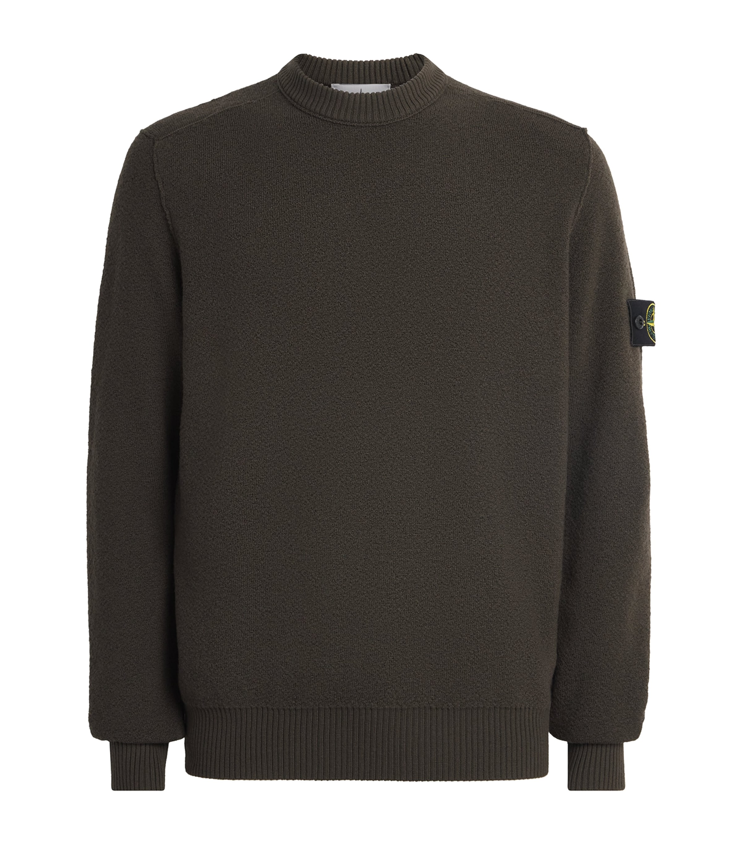 Stone Island Mens Virgin Wool Compass Sweater Image 1