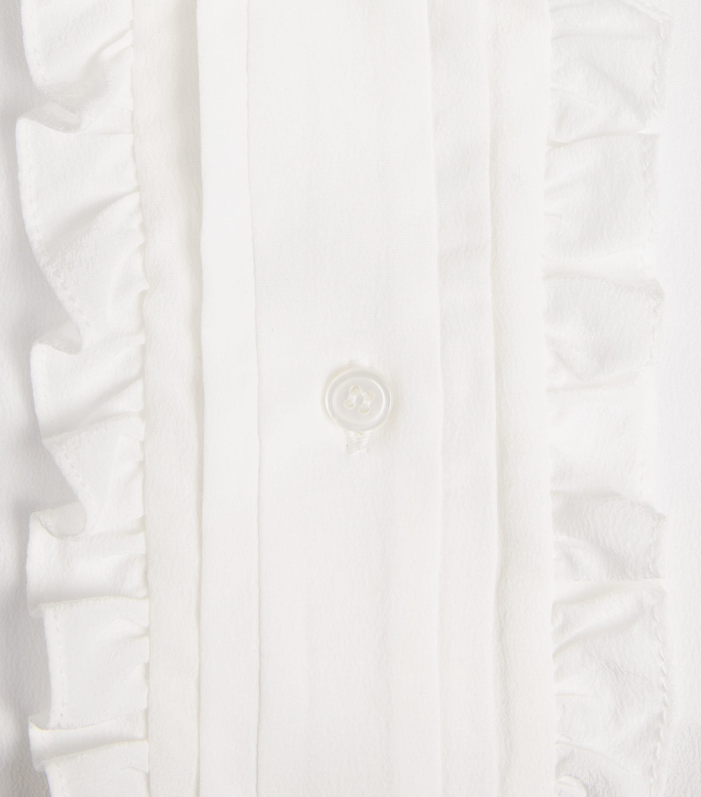 Sandro Paris Womens Silk Ruffle Blouse White Image 6
