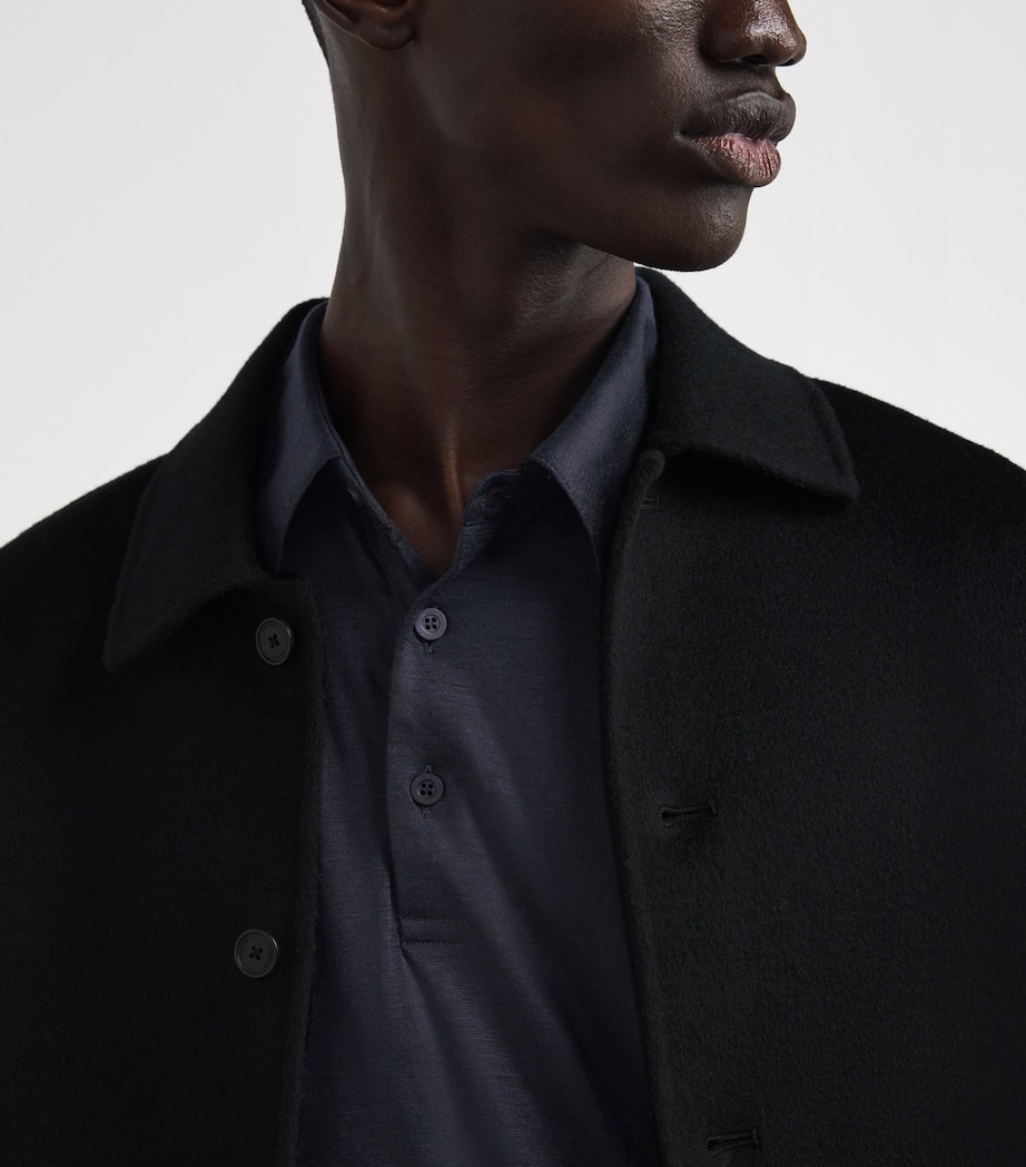 Cashmere Polo Shirt 43009 NAVY BLUE Image 6