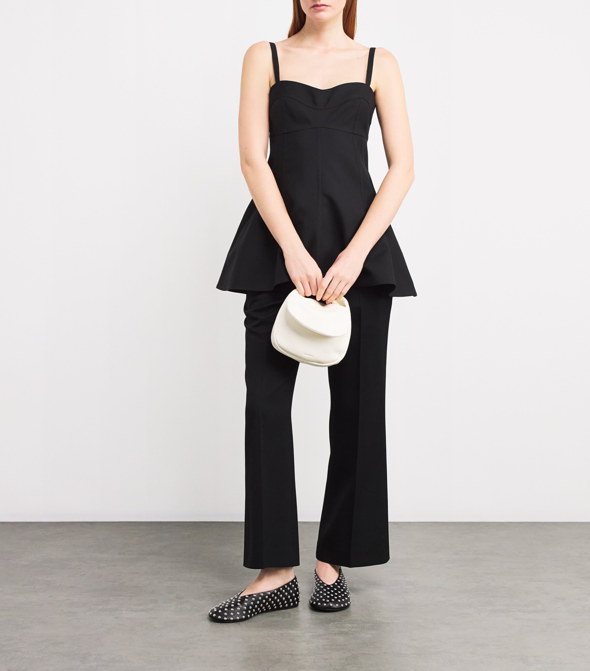 【送料&関税込】Jil Sander Ballerina Studs Jil Sander Leather Studded Ballet Flats | Harrods US