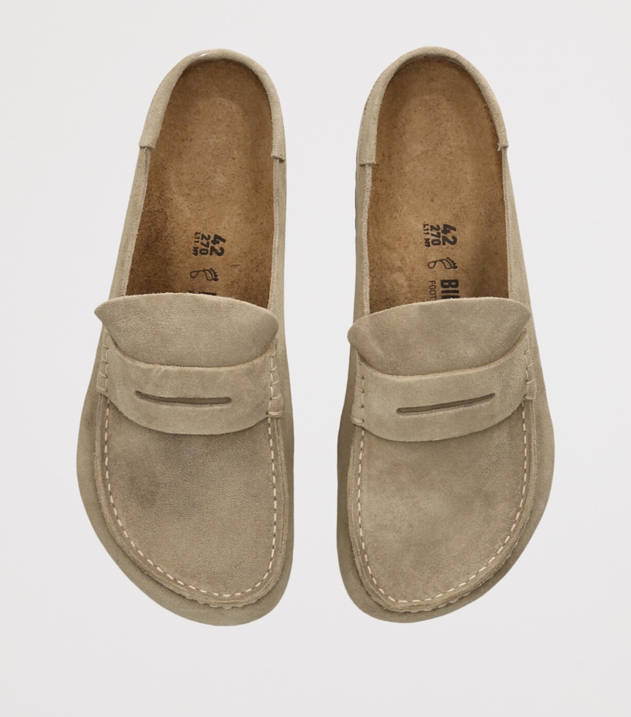 Birkenstock Suede Naples Wrapped Clogs Taupe Image 4