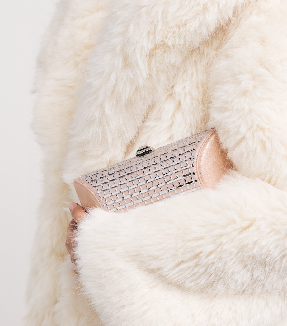 Satin Embellished Tube Plus Clutch Bag 0099 BLUSH Image 2