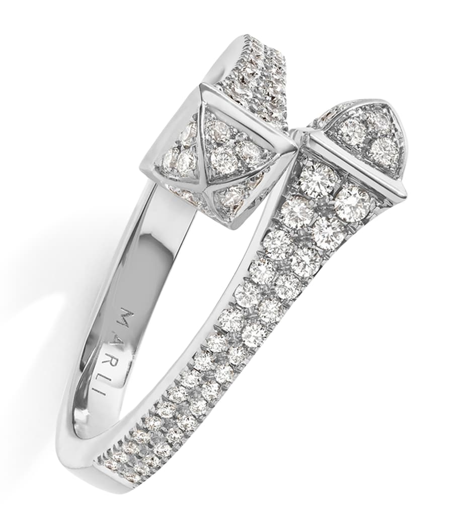 White Gold and Diamond Cleo Ring WHITE GOLD Image 1