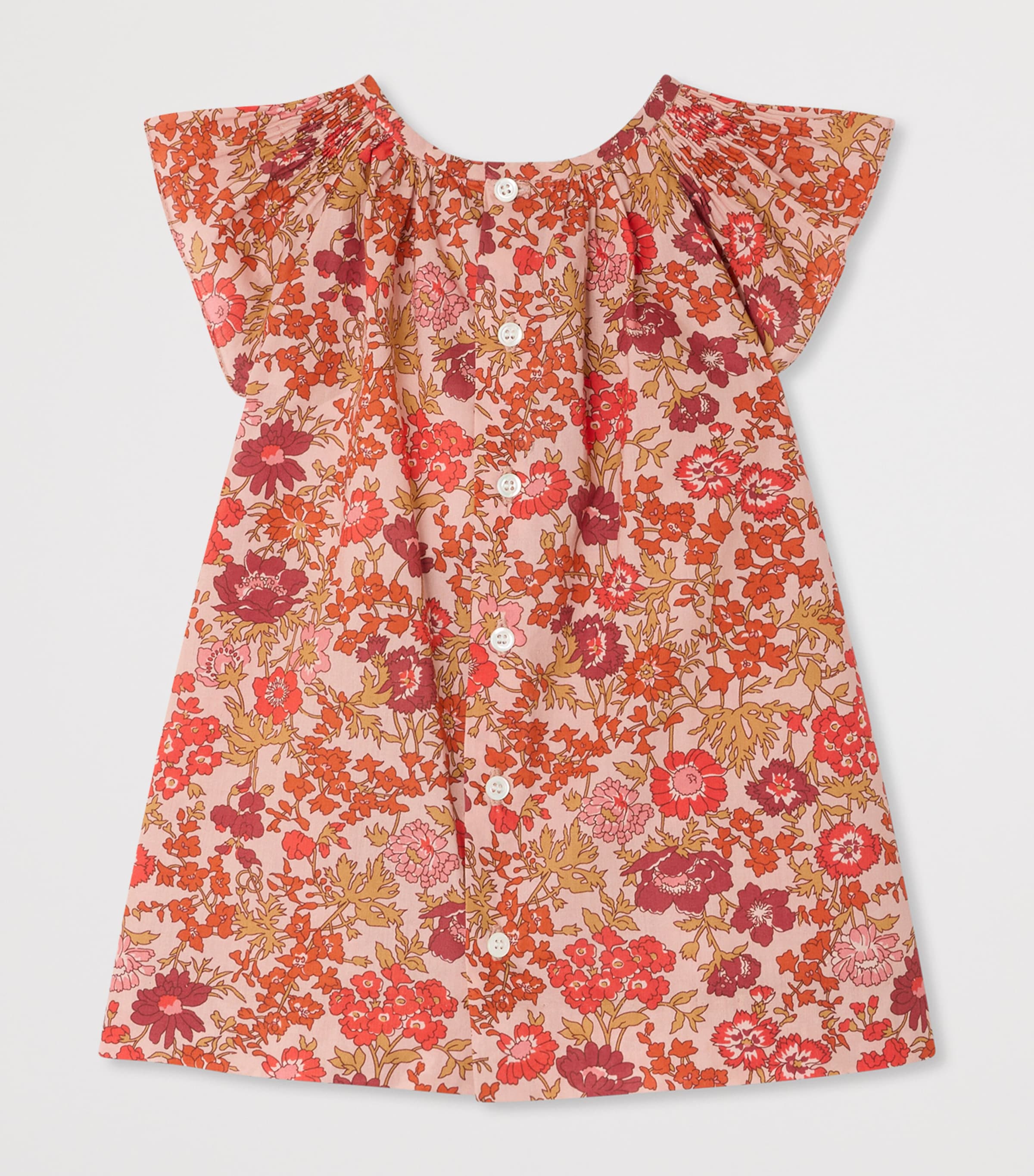 Bonpoint Cotton Floral Print Dress (6-18 Months) Fleurs Rose Image 2