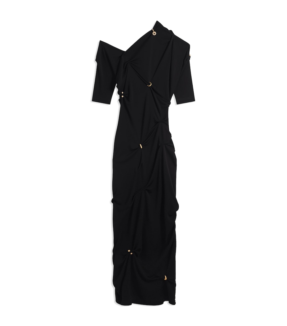 Schiaparelli Womens Piercings Midi Dress Black Image 6