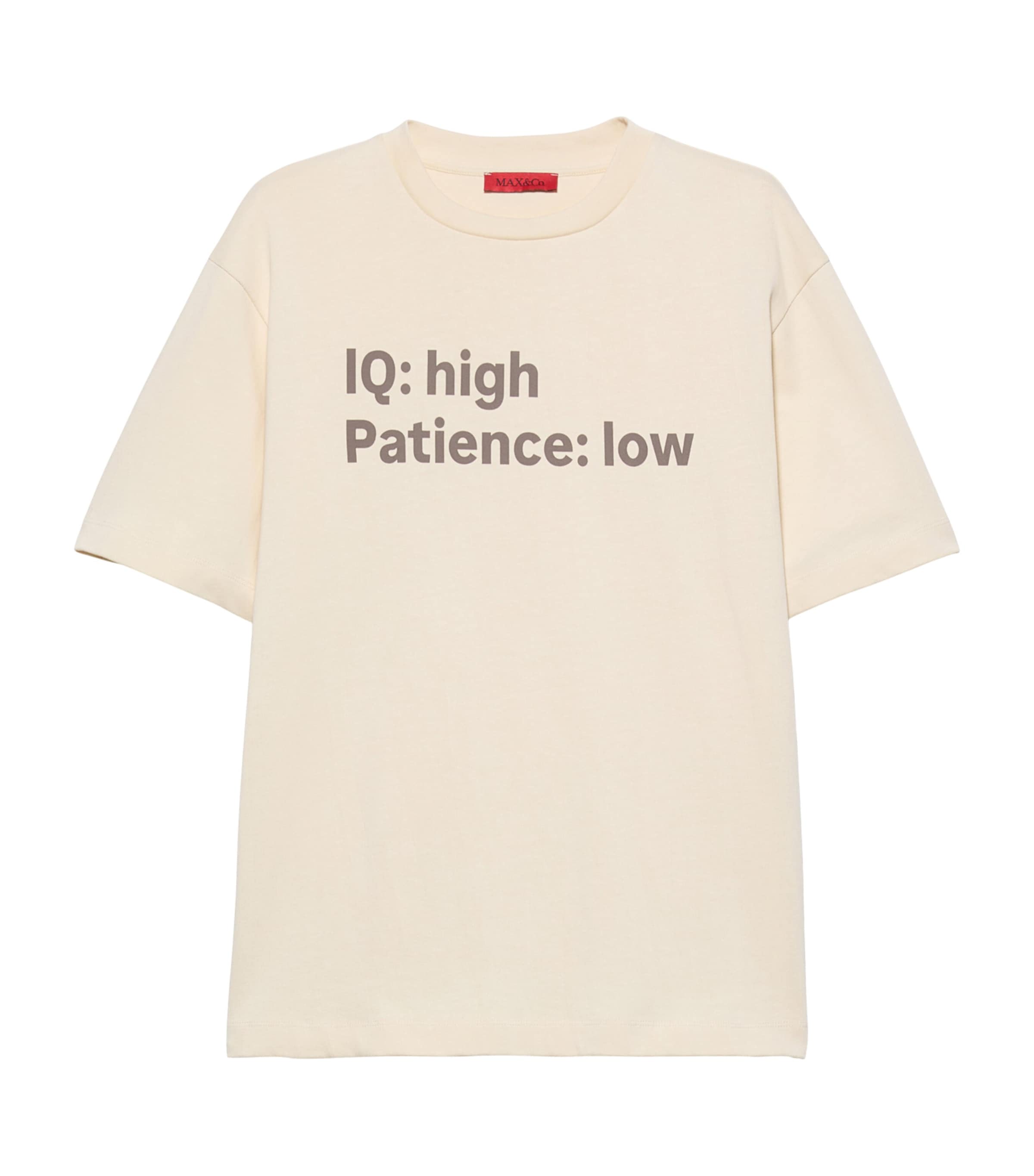 MAX&Co. Womens Cotton Graphic Print T-Shirt Milk Image 1